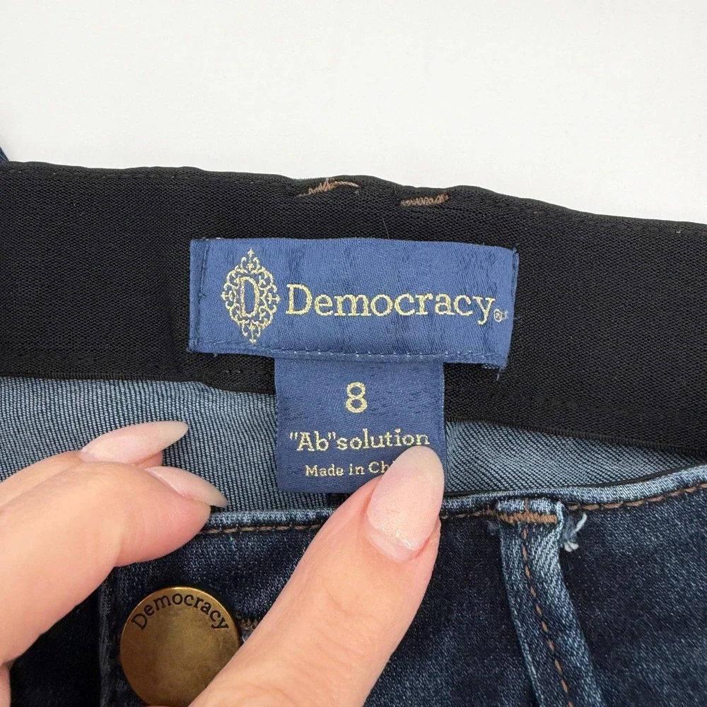 Democracy Absolution Skinny Jeans Size 8 Dark Indigo High Rise Slimming Modern - Picture 2 of 9